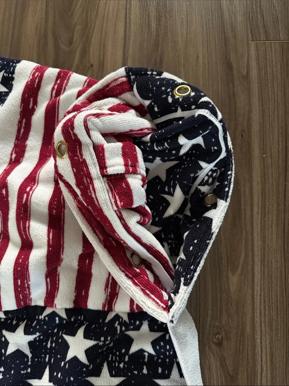 Maurices American Flag Patriotic beach towel with backpack carrying case